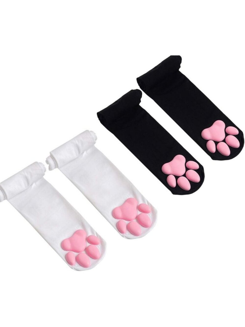 3D Cat Paw Thigh High Socks | Cute Cosplay Accessories for Animal Lovers